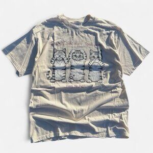 Vintage 1996 B. Kilban Cat “See No Evil” Hanes Beefy Tee Size Adult Large